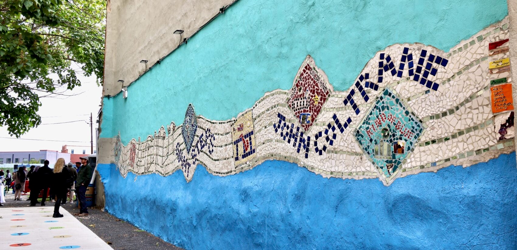2025 10 10-e lee-philadelphia john coltrane house-mural a mosaic at the John Coltrane House