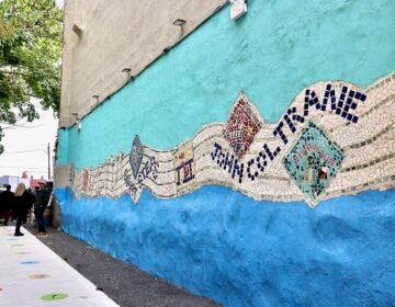 a mosaic at the John Coltrane House