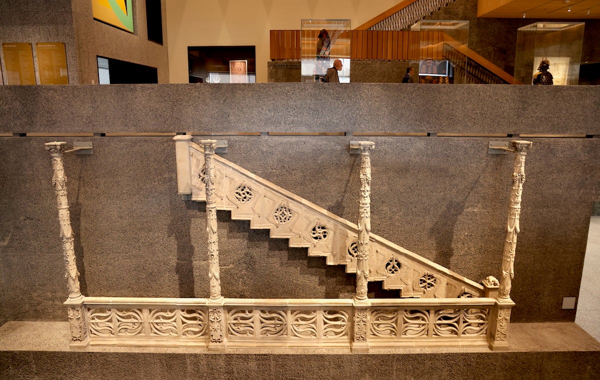 2025 10 17-e lee-princeton nj university art museum-ancient stairs Fragments from a 15th-century Spanish limestone staircase