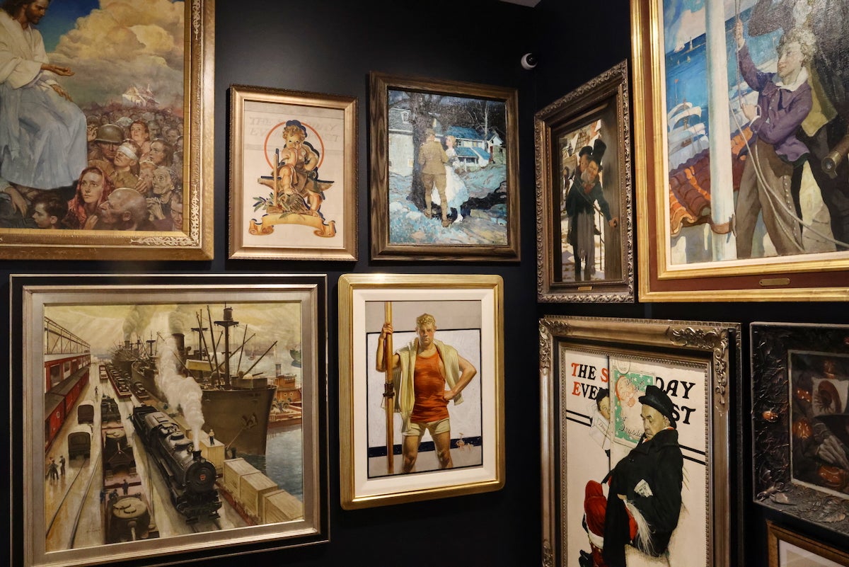 2025 10 23-e lee-philadelphia woodmere museum maguire hall-illustration arts paintings on display in the gallery