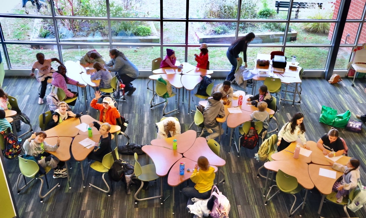 2025 10 28-e lee-croydon pa keystone elementary school-nature club library Students in the Nature Club at Keystone Elementary School