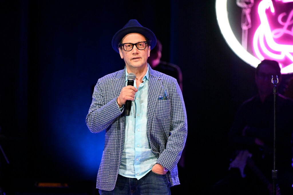 Comedian Rob Schneider performs