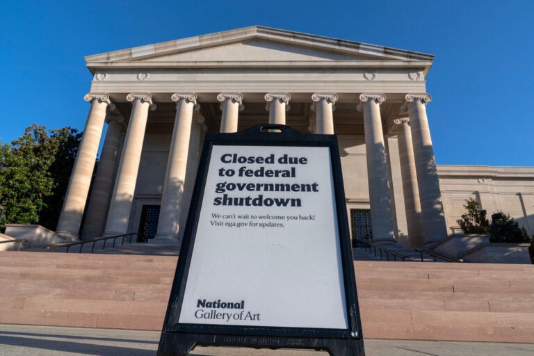 Government Shutdown Federal Workers A sign that reads