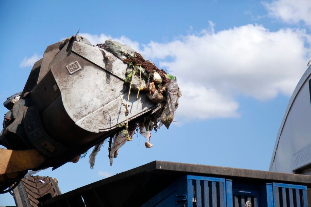 Heavy machinery at the facility