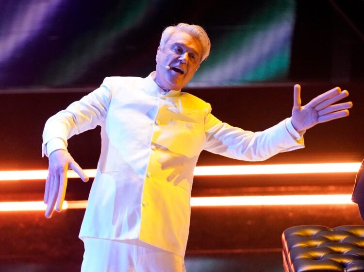 David Byrne performing