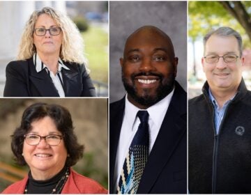 Photos of Delaware County Council candidates Liz Piazza, Joanne Phillips, Richard Womack and Brian Burke