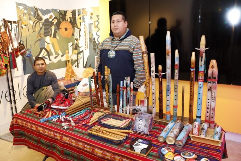 Peruvian artist Richi Olivera joined the Delaware Art Museum’s sixth annual Día de los Muertos celebration