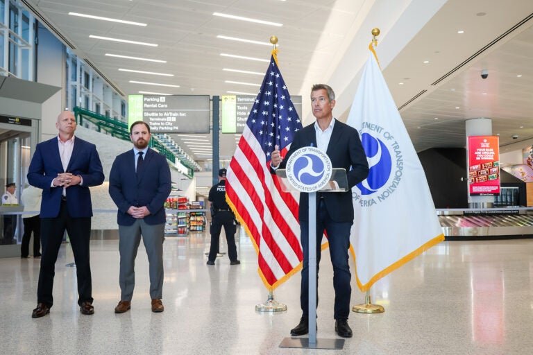 Secretary Duffy Speaks On Shutdown Impact At Newark Airport Transportation Secretary Sean Duffy speaks at Newark Liberty International Airport in New Jersey