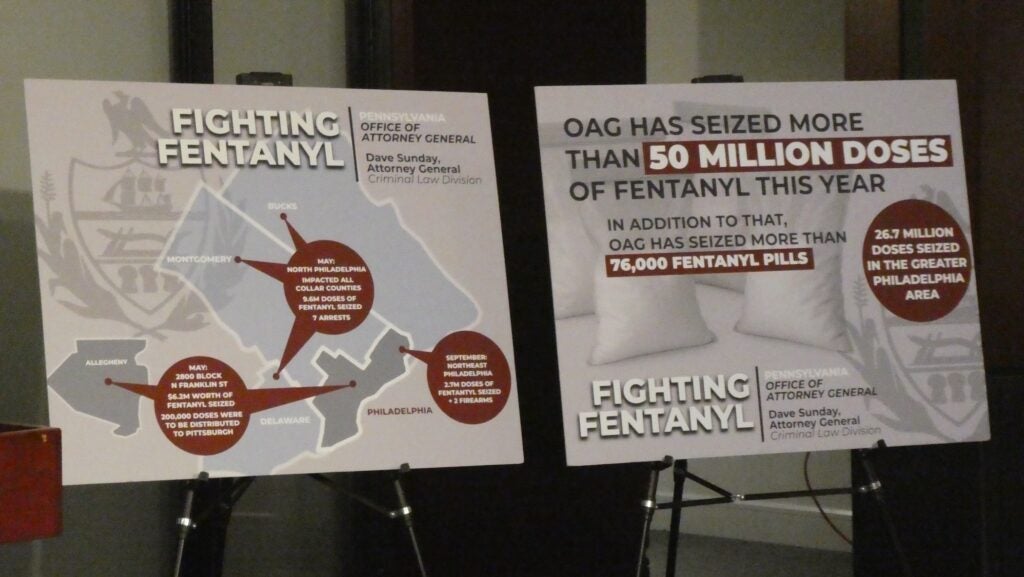 A map showing areas of drug busts