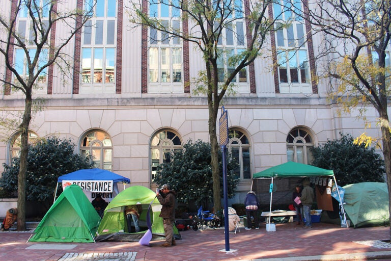 fridays-at-fettermans-9 People camp in tents outside of Sen. John Fetterman's Old City office
