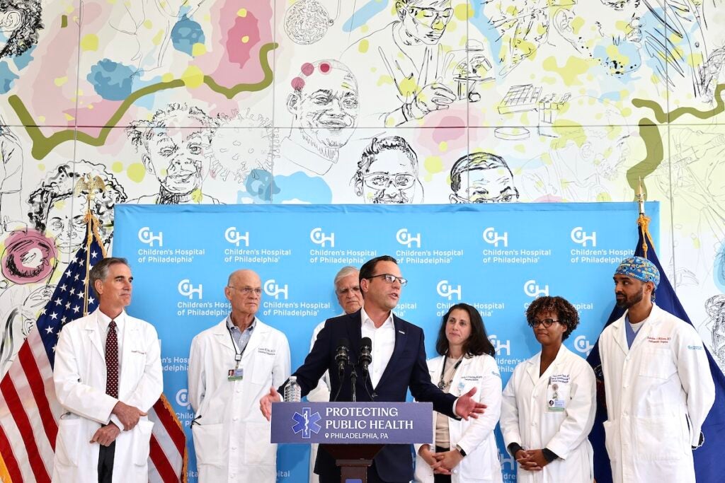 Governor Josh Shapiro at Children's Hospital of Philadephia