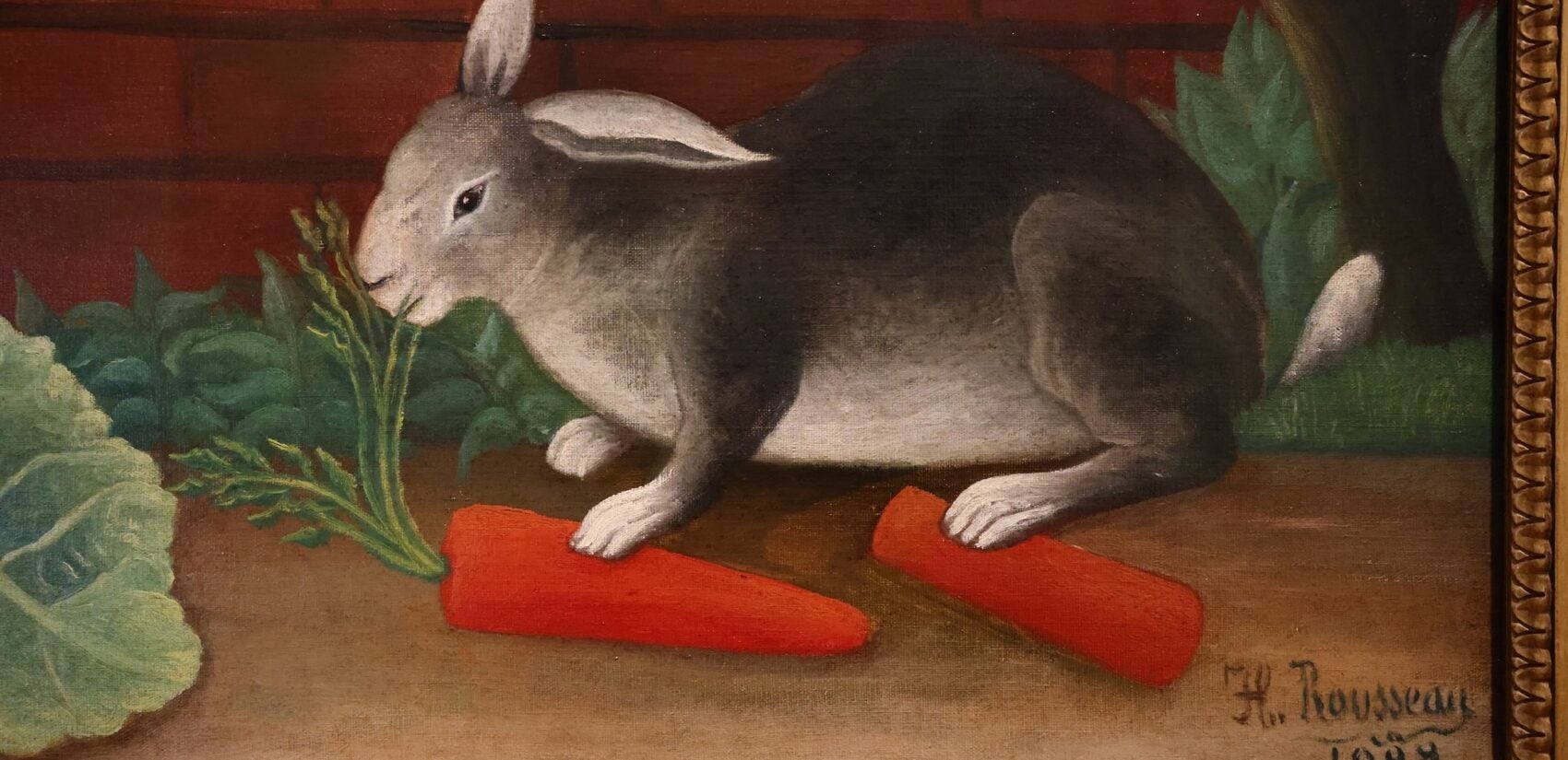 2025 10 14-e lee-philadelphia the barnes foundation-henri rousseau exhibit the rabbits meal Detail from ''The Rabbit's Meal'' (1908) by Henri Rousseau