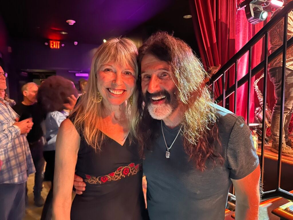 Jennifer Lynn and Pierre Robert smile