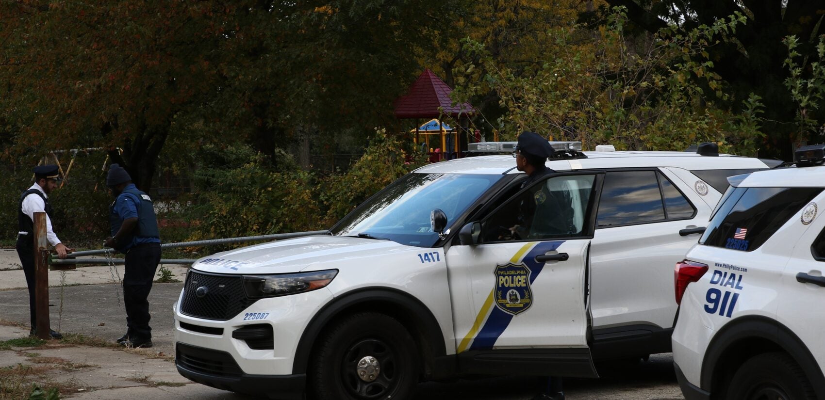 kada-scott-vigil-philadelphia-2025-10-20-cs-12 Police at the Kada Scott vigil