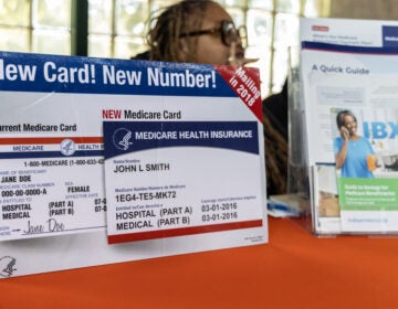 Many booths advertised help with Medicare