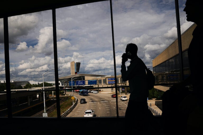 Passengers walking at Philadelphia International Airport
