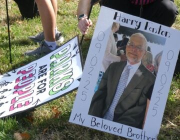 a tribute sign to Harry Fenton