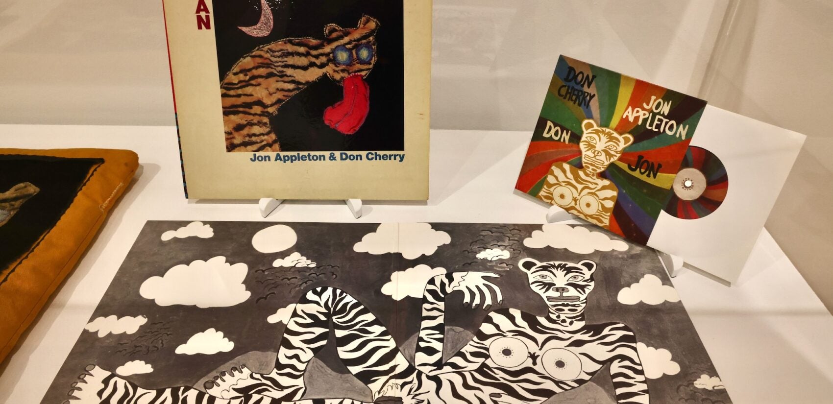 2025 09 26-e lee-philadelphia fabric workshop and museum-moki cherry exhibit living temple album art Moki Cherry's works adorn Don Cherry's record album.
