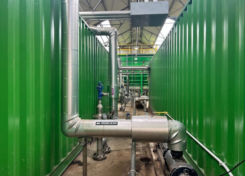 Pipes inside the plant