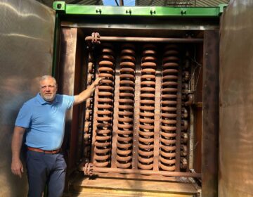 Dan Spracklin posing for a photo in the plant