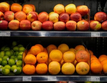 Government Shutdown Fruits on shelves in the supermarket