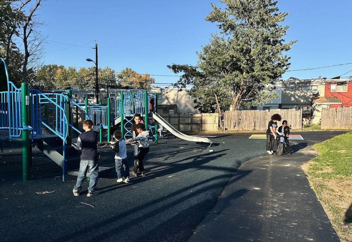 Children playing at Rosegate community park