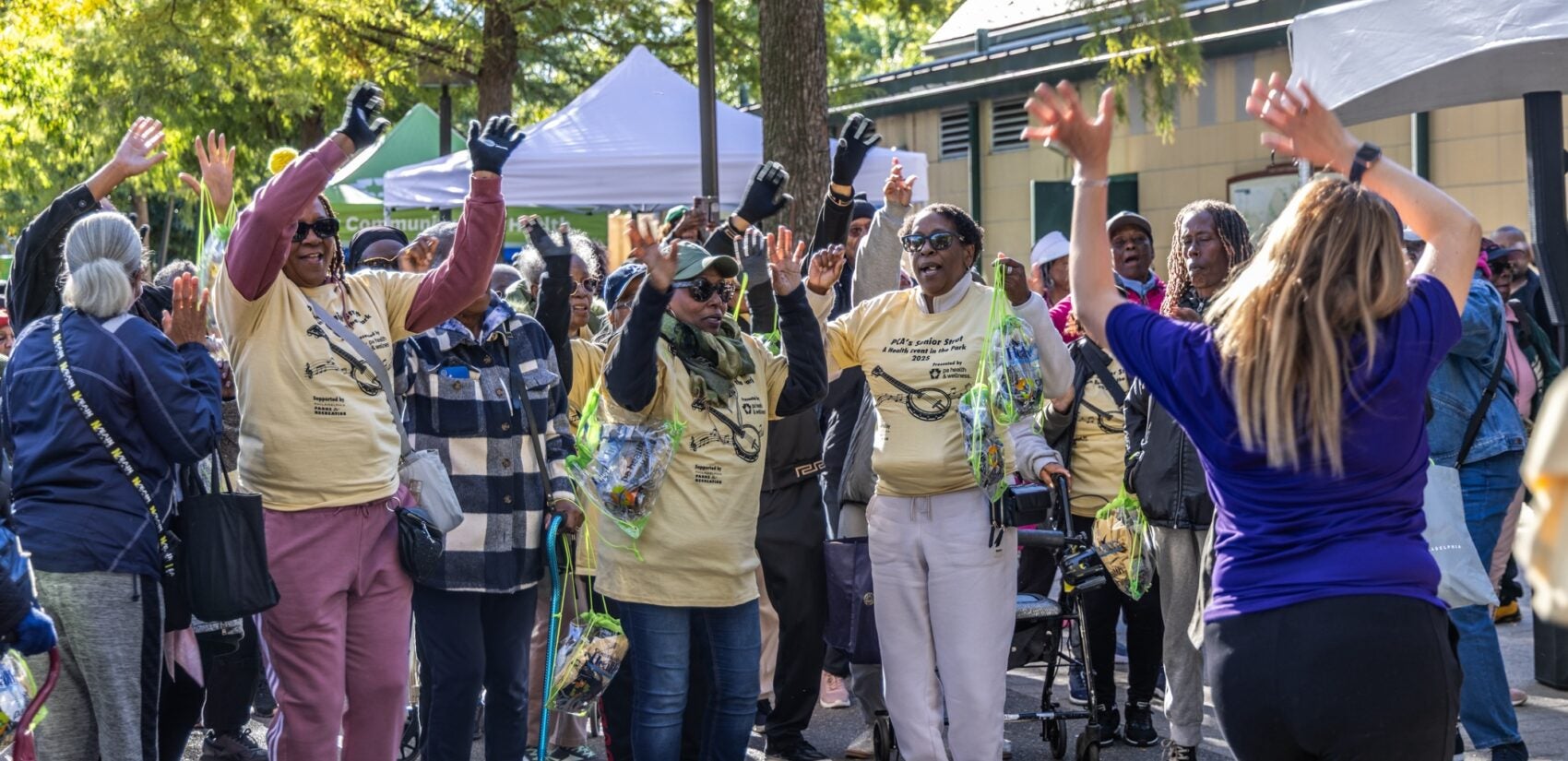 senior-strut-kp-101725-04 Seniors warm up ahead of the Philadelphia Corporation For Aging’s 13th annual Senior Strut