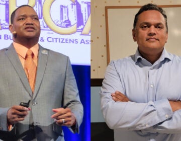 Atlantic City mayoral candidates Democrat Marty Small Sr., left, and Republican Naeem Khan, right.