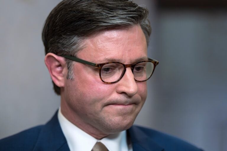 Government Shutdown Mike Johnson frowning