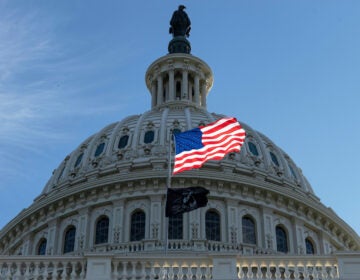 US Capitol with American Flag in view