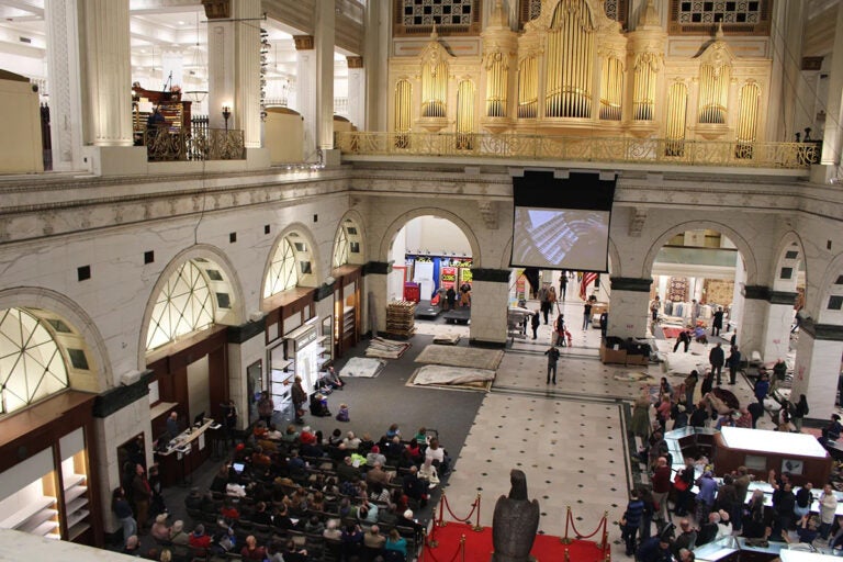 wanamaker-organ-10 copy Hundreds gathered for a daylong organ concert on Saturday, March 22, 2025 at the Wanamaker Building in Philadelphia