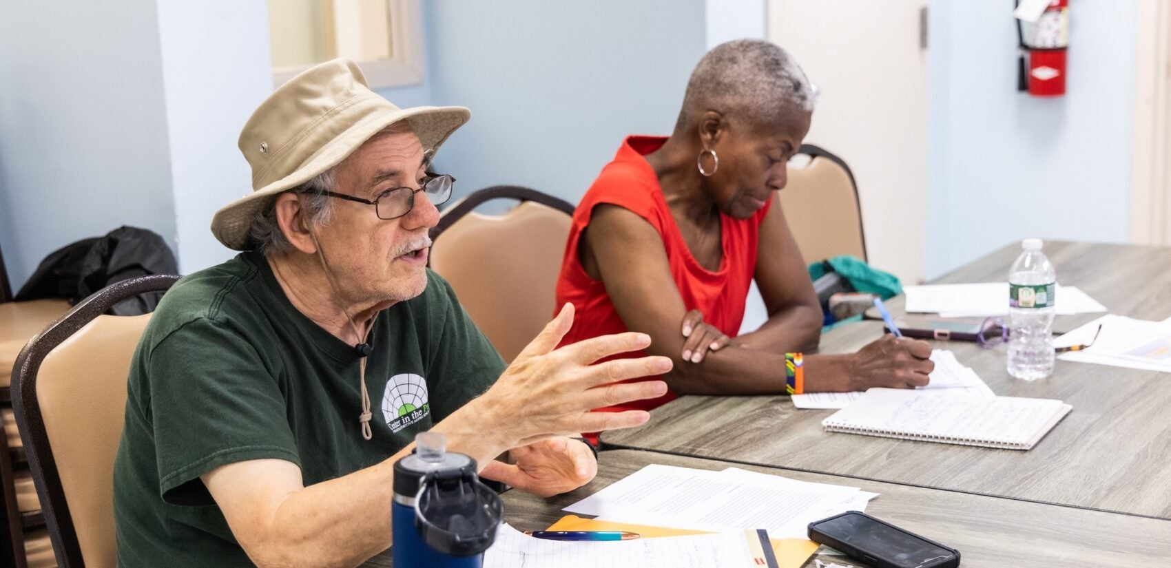 David Schogel leading a Senior Environment Corps meeting