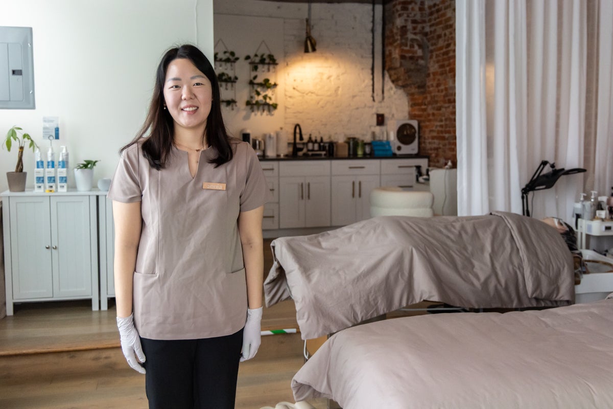 Sonia Yoon smiles in Sarang Head Spa