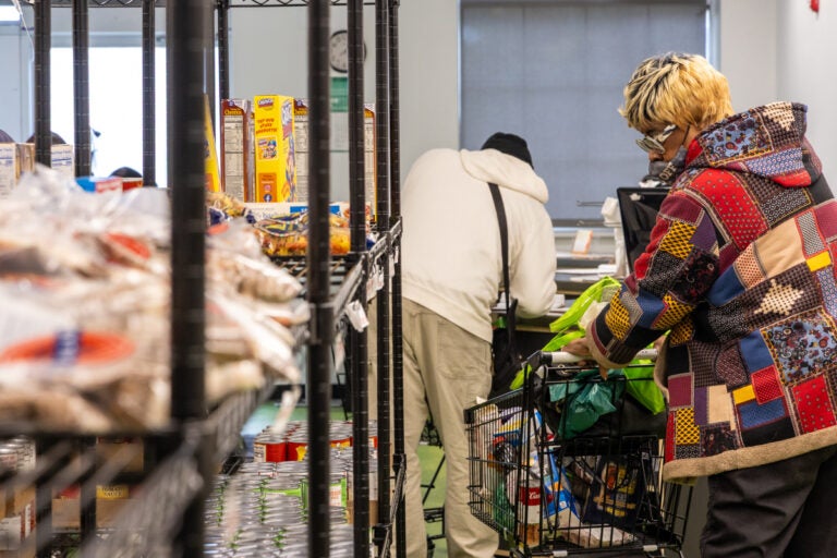 Linda Jackson shops at the Bebashi-Transition to Hope food pantry