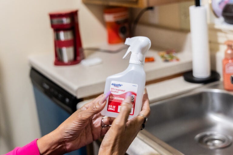 A bottle of isopropyl alcohol