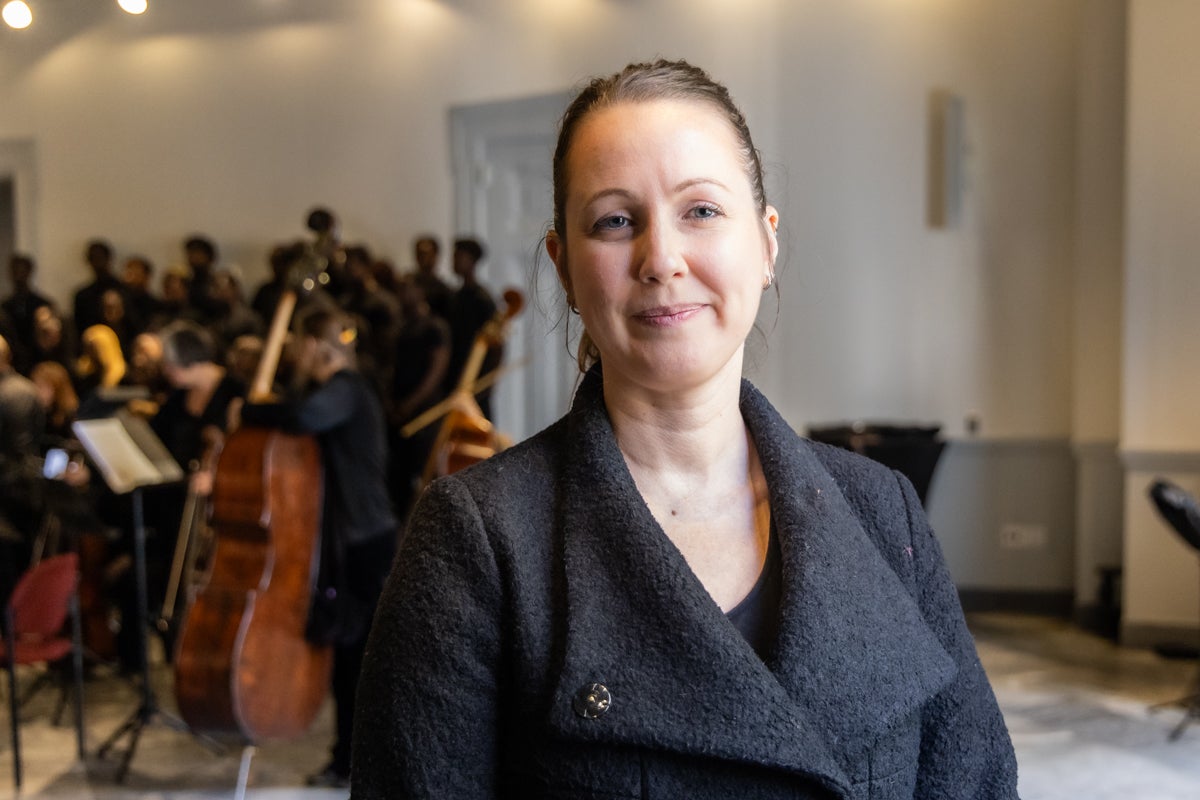 Music historian Vanessa Tonelli smiles