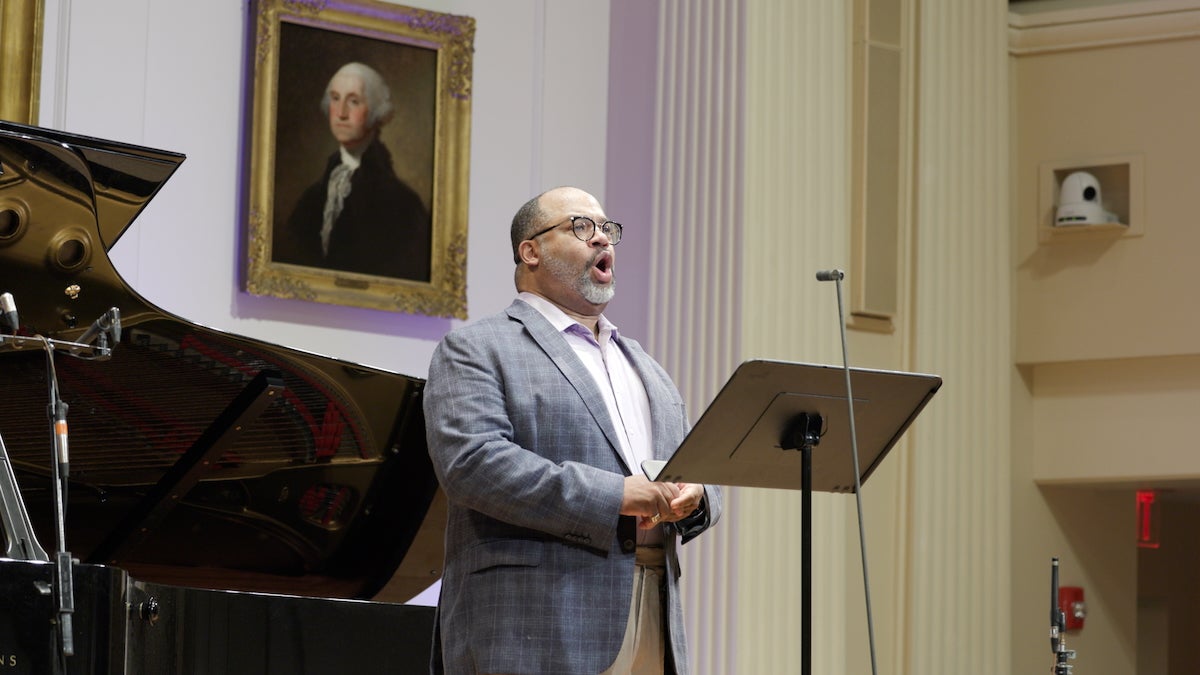 Baritone James Martin performing