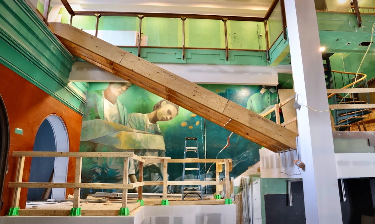 View of Ministry of Awe rework at old National Bank