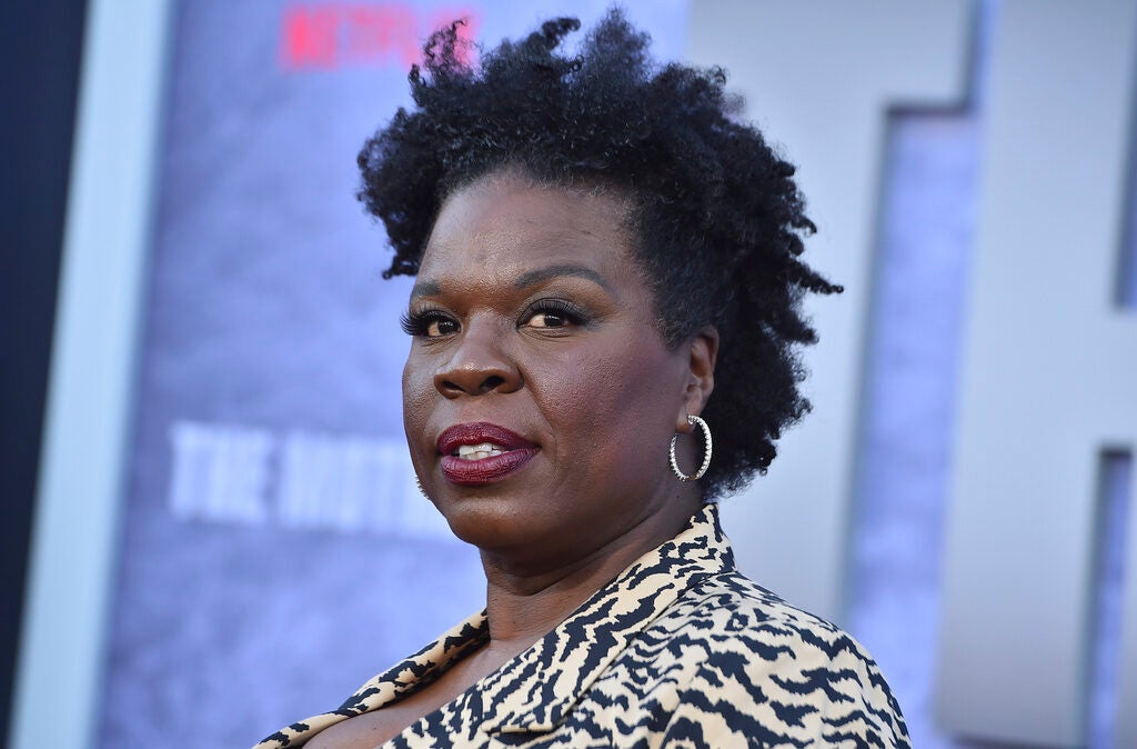 Leslie Jones arrives at the Los Angeles premiere of "The Mother,"