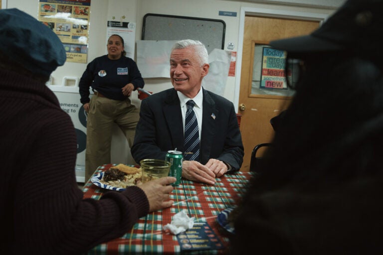 Election 2025 Mayor Jersey City Jersey City mayoral candidate Jim McGreevey, center, listens during a community event