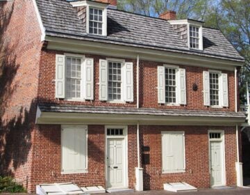 A Man Full of Trouble Tavern at 127 Spruce Street near the corner of S. 2nd Street in the Society Hill neighborhood of Philadelphia was built in 1759. (Sources: