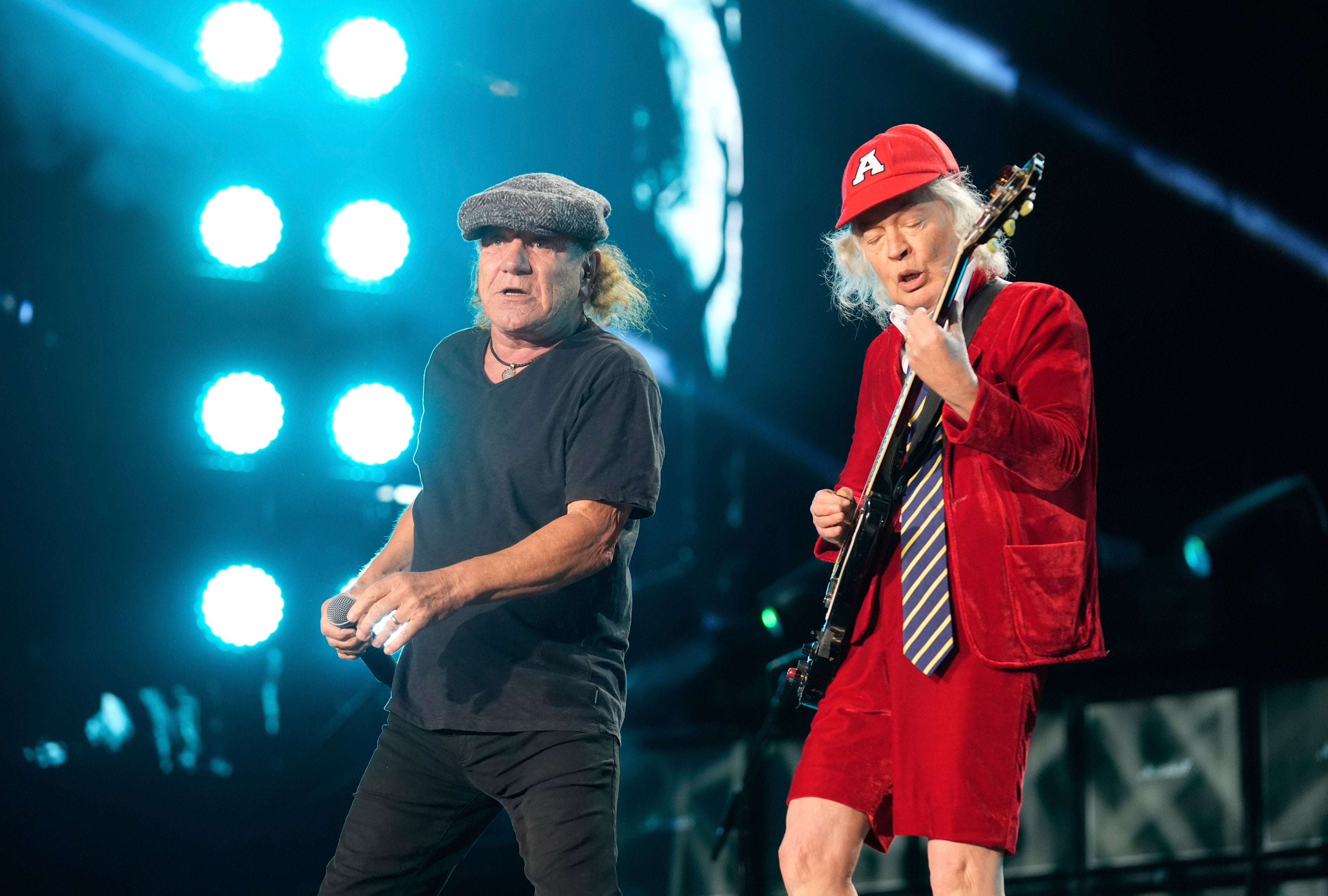 AC/DC performing onstage