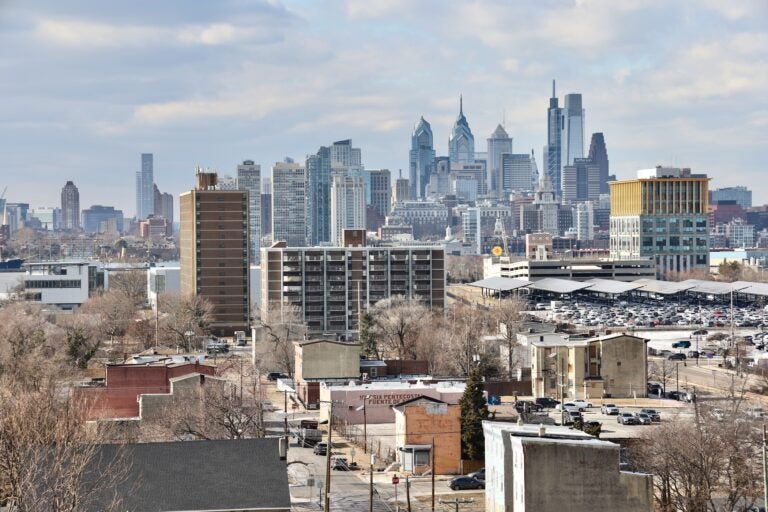 Philadelphia skyline view from Camden