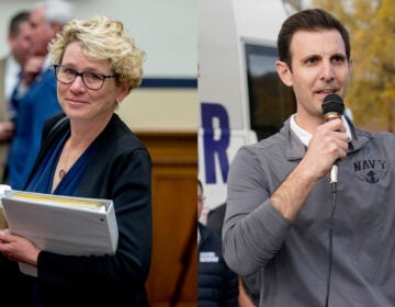 U.S. Reps. Chrissy Houlahand, left, and Chris Deluzio, right.