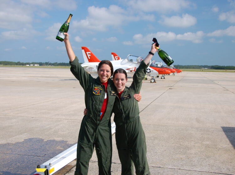 Claire Gunnison earning her wings