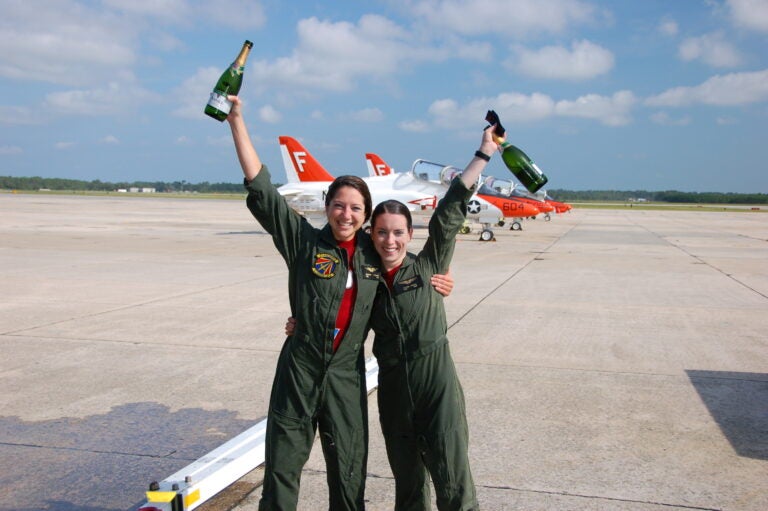 Claire Gunnison earning her wings