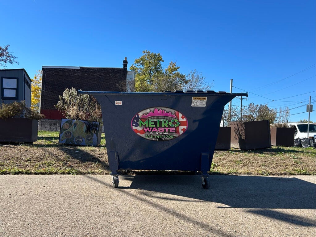 A small dumpster at the site on Elmwood Avenue was stolen earlier this fall