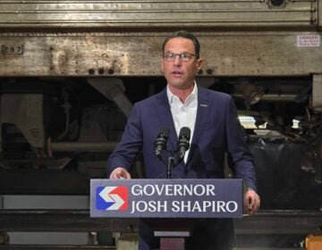 gov-josh-shapiro-tm-112425 Gov. Josh Shapiro speaks after touring a SEPTA rail shop