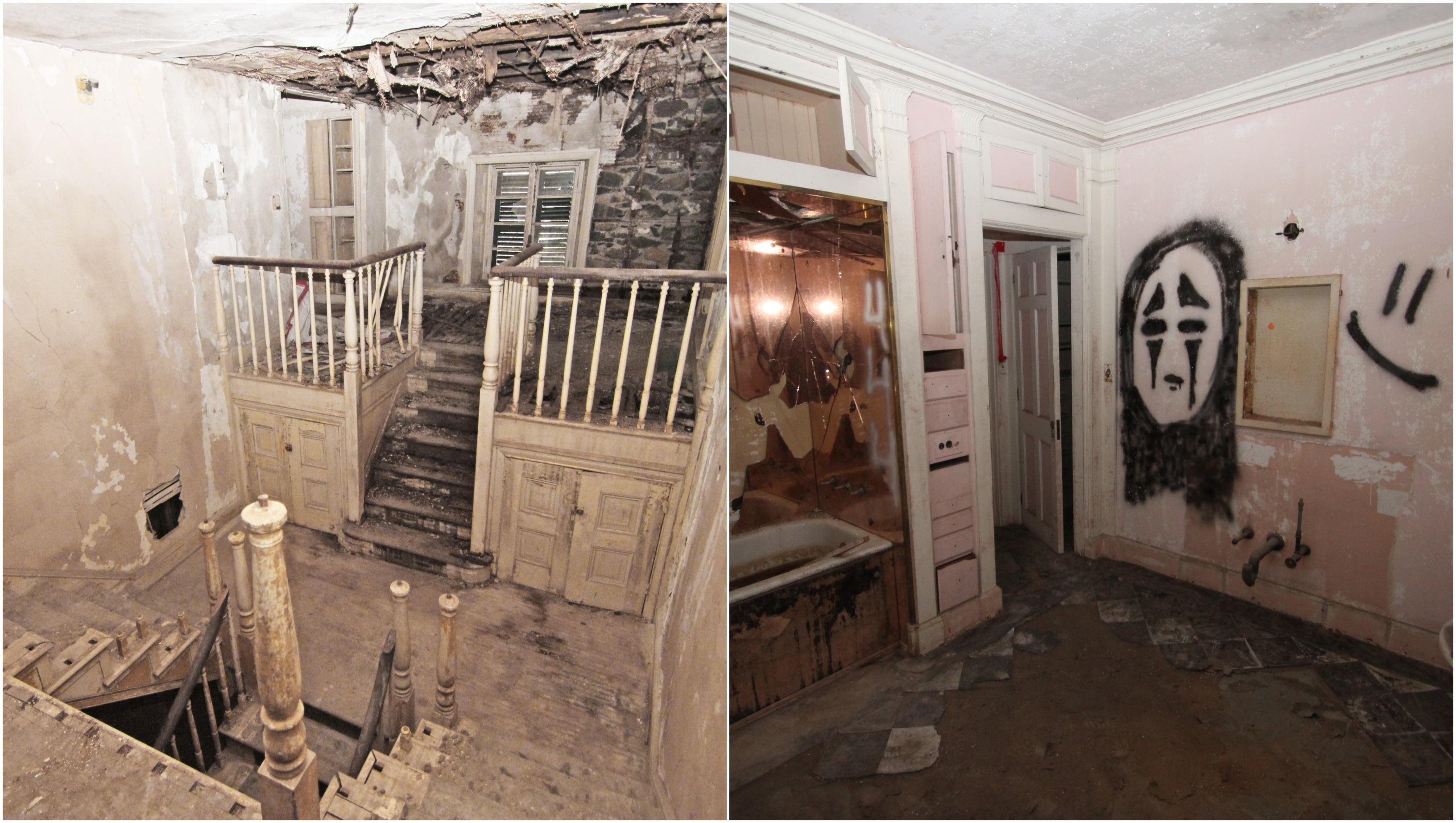 degraded rooms in the Gibraltar home