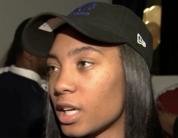 Mo'ne Davis being interviewed